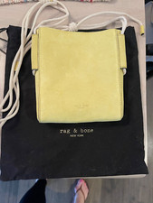 Rag  Bone Green Suede Crossbody Passport Bag, Brand New