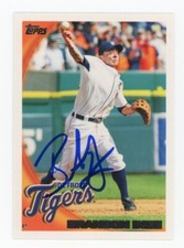 SIGNED BASEBALL CARD AUTO TOPPS 2010 BRANDON INGE DETROIT TIGERS #68