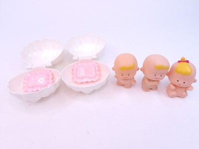 Tinkle Tots Bundle 3 Figure With 2 Shell TOMY Vintage 1990s Toy Lot Rubber