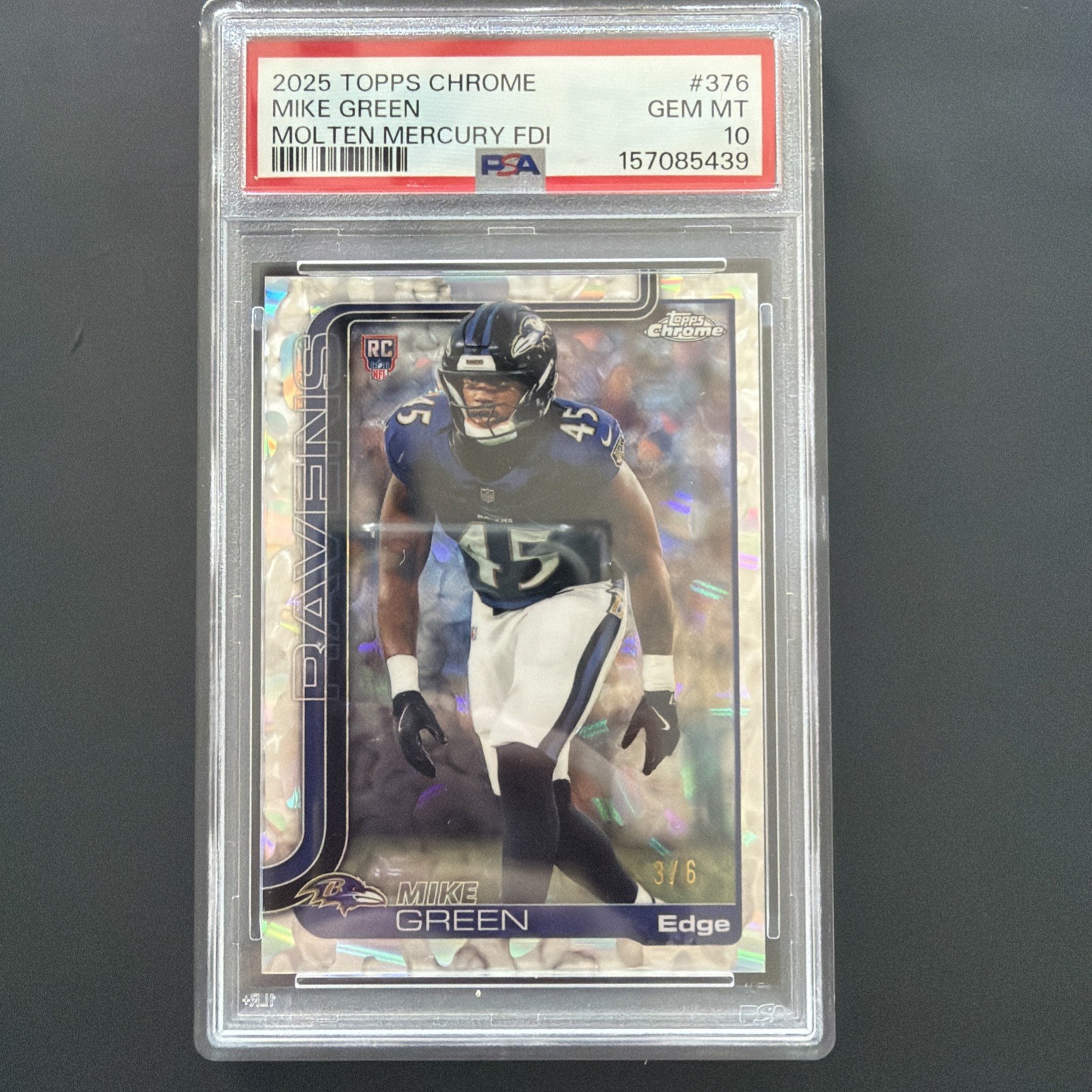 Mike Green Topps Chrome #376 Molten Mercury