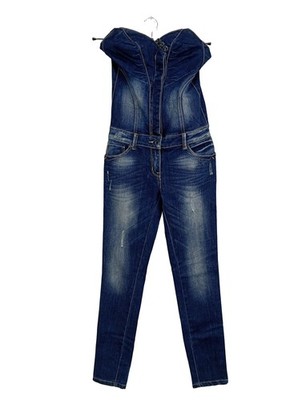 SIMPLY CHIC Langer Jumpsuit Damen Hose Gr. DE 36 blau Casual-Look