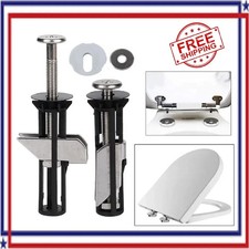 2 PCS Heavy Duty Toilet Seat Fastener Bolt kit, Universal Toilet Seat Bolt Kit