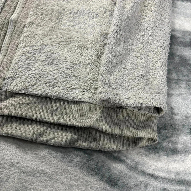 Women's Vintage The North Face Grey High Loft Fleece Full Zip Jacket XL image 7