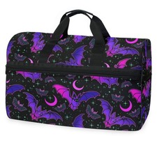Travel Duffel Bags Purple Bat Gothic Sports Duffel Bag Gym Bag Travel Luggage...