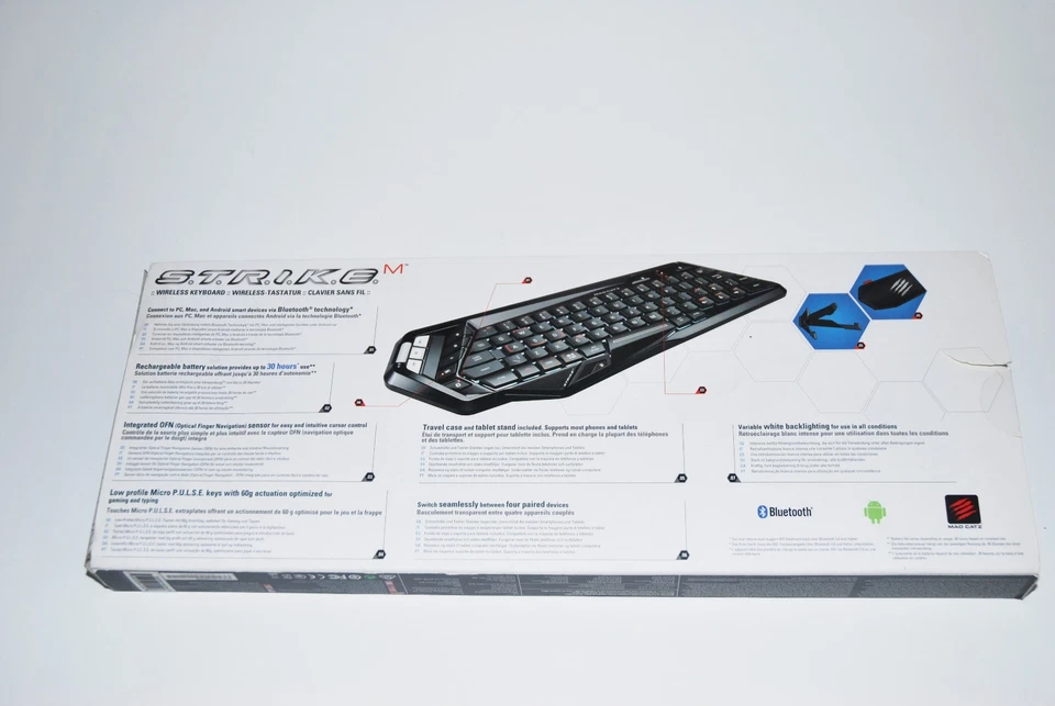 Mad Catz S.T.R.I.K.E M Bluetooth Wireless Gaming Compact Keyboard, PC/MAC/iOS/An - Image 2 of 2