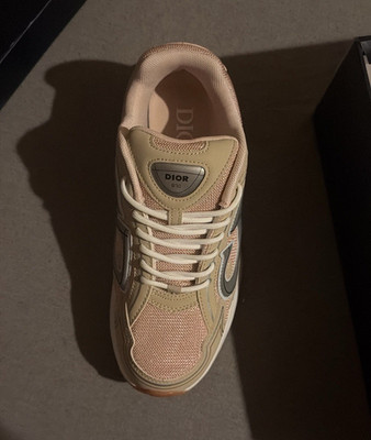Dior B30 Herren Sneaker Low Top Schnürung atmungsaktiv Beige/Rosa EU 42