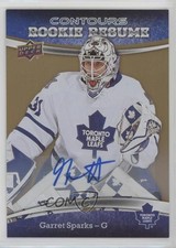 2015-16 Upper Deck Contours Rookie Resume Gold Rainbow Garret Sparks Auto rp9