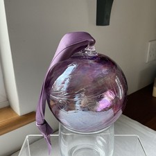 Purple Glass Hanging Glass Bauble Friendship Ball Ornament Decoration Home Decor