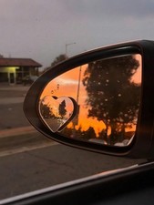 2 Pairs Heart Shaped Blind Spot Mirror Frameless Glass 360 Wide Angle Convex