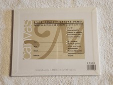 Lot de 3 panneaux de toile scellés Michaels 8x10 qualité blanc gesso apprêté tableaux d'art