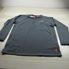 Bulwark Shirt Mens Large Gray Henley FR Fire Resistant IQ Westex Pocket Cat 2