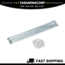 1Set 14G 263mm Length Bicycle Spokes Nipple Carbon Steel Galvanized Universal