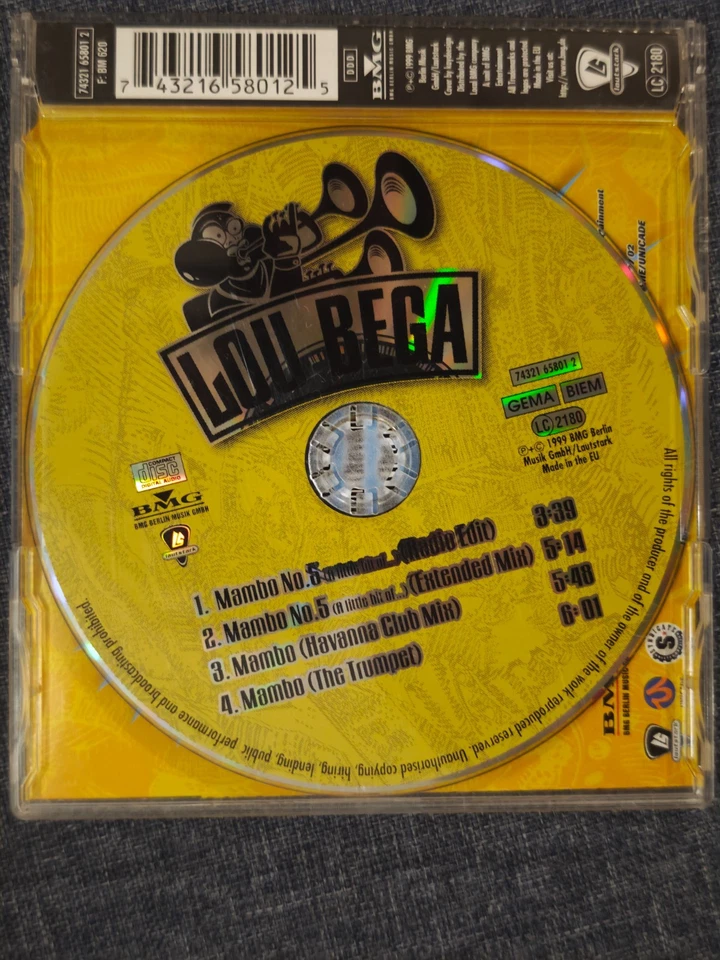 Lou Bega – Mambo No. 5 A little bit of... (Single CD, 1999) - Bild 2 von 2
