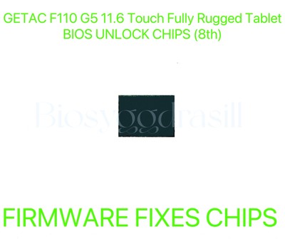 GETAC F110 G5 11.6 inch Touch Fully Rugged Tablet, ADMIN NO PASSWORD BIOS CHIP