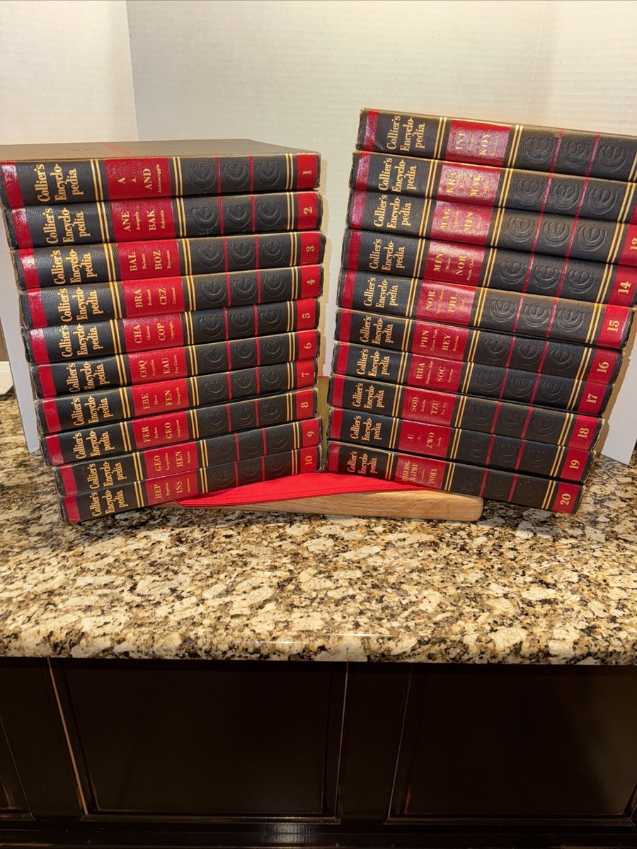 1956 Collier's Encyclopedia Complete Set Volumes 1-20