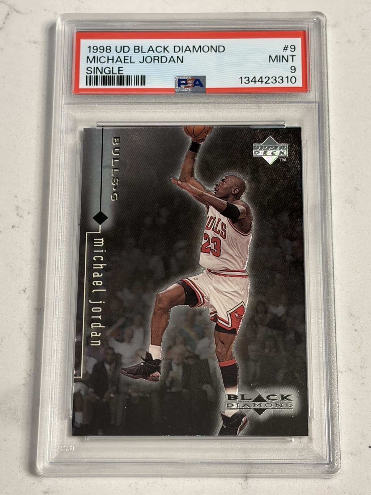 1998 UD Black Diamond Single MICHAEL JORDAN #9 PSA 9 MINT