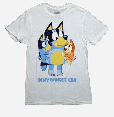 Bluey New Adult T-Shirt -  In My Bandit Era Bingo Trio Image