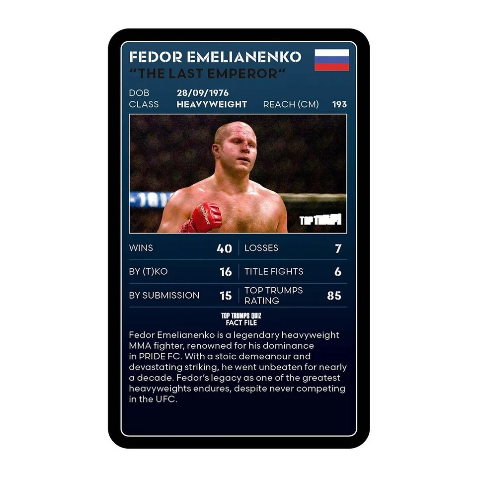MMA Mixed Martial Arts Top Trumps Limited Edition Card Game - Image 3 of 4