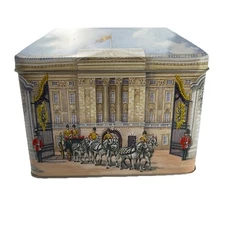 Tin Canister Churchill’s English Toffee Buckingham Palace England. Tin Only