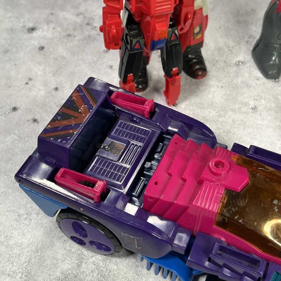 Vintage G1 Transformers Pretenders Lot - Cloudburst, Gunrunner, Landmine, Wave - Image 4 of 4