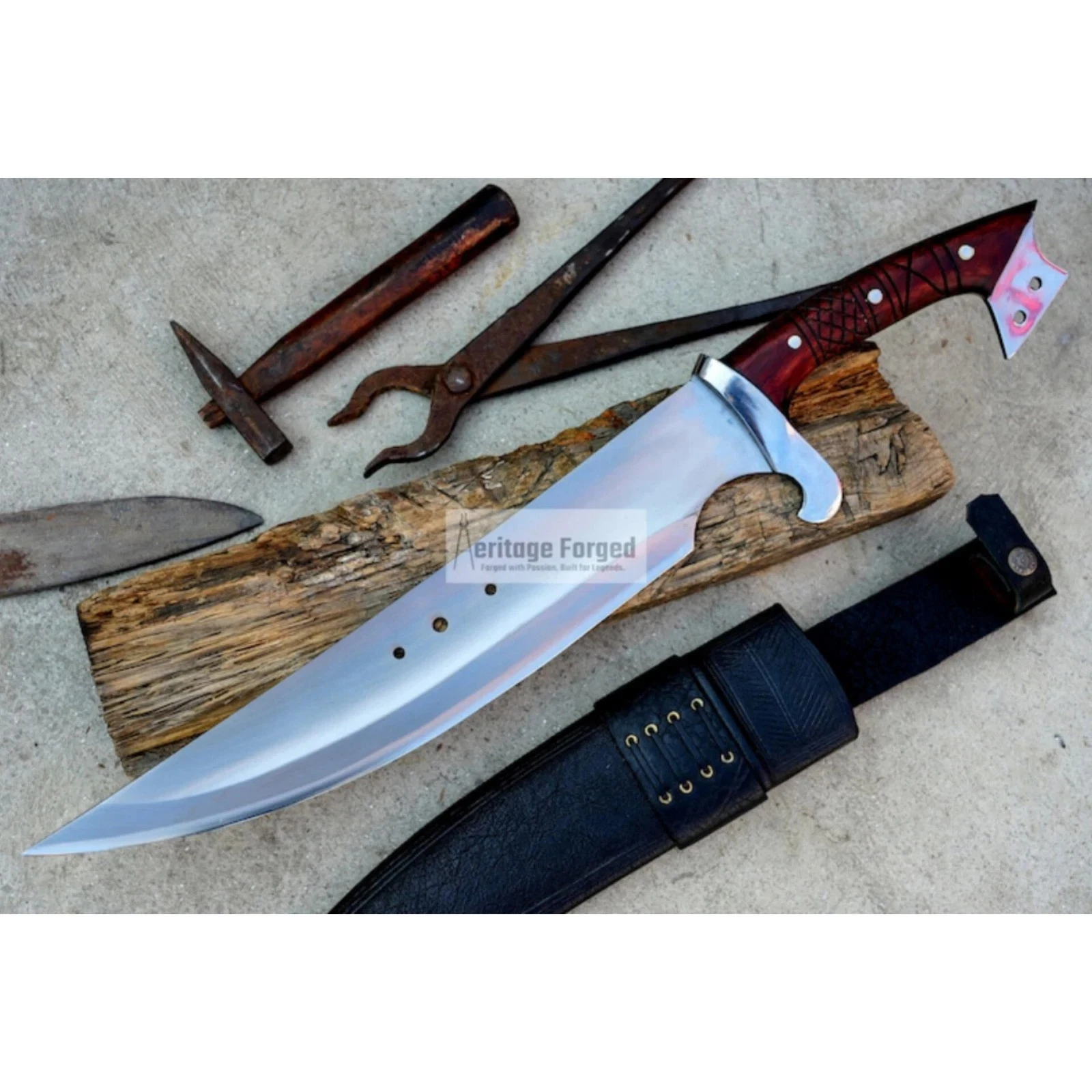 Custom Handmade Carbon Steel Blade Survival Machete Knife| Hunting Knife Camping