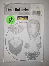 Butterick B5062 Costume Pattern Victorian Collars Cuffs Making History NOS