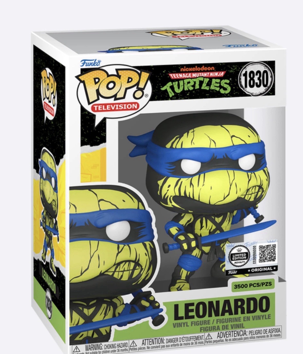 Funko Pop Leonardo # 1830 LE 3.500 w Protector - Ninja Turtle Limited Edition