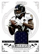 2012 Panini National Treasures #41 Torrey Smith Century Material #/99