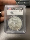 PCGS MS70 2013 Silver Eagle First Strike Mercanti Signed Flag Label