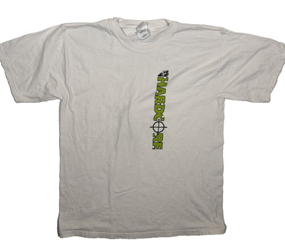 Vintage Hard Core Racing Motorcycle T Shirt Size Large White