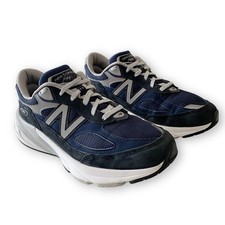 New Balance Mens 7.5 2E Wide 990v6 Navy Blue Running Athletic Shoes Sneakers
