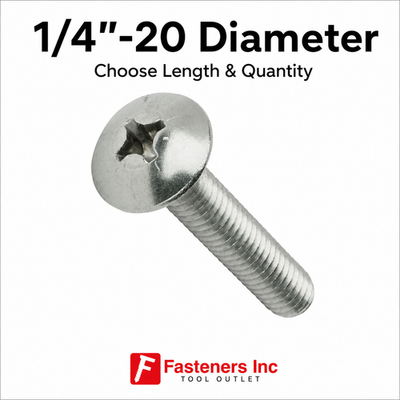#ad 1 4quot; 20 Stainless Steel Phillips Truss Head Machine Screws Wide Pick Length $516.81