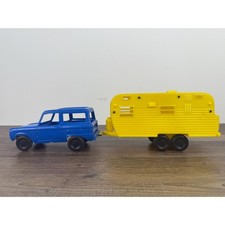 Vintage 1960s Plastic Bronco Truck & Camper Set - USA Made Retro Toy
