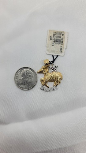 Rare 14K Gold ARIES Zodiac Pendant NWT - Picture 2 of 4