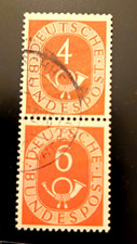 BUND BRD 1951 POSTHORN ZD Zusammendruck MH Markenheftchen gestempelt