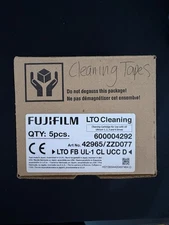 FUJI FILM #600004292 (5PK) LTO UNIVERSAL CLEANING TAPE DRIVE CARTRIDGES -NEW