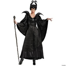 Maleficent Christening Black Gown Adult Deluxe Costume Disguise