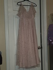Light Pink Flowy Dress By Shein