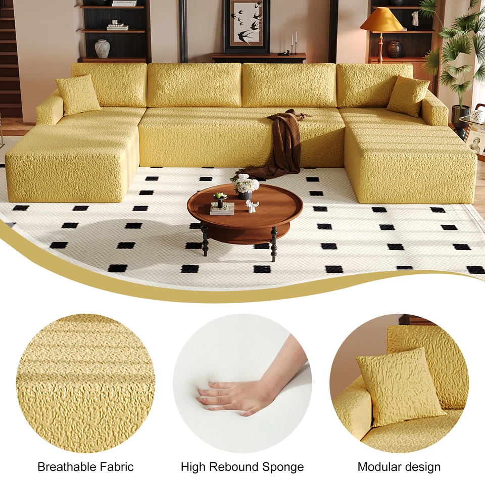 U-shaped Sectional Sofa Free Combination Sofa Chaise Lounge DIY Sofa Corner Sofa - Image 2 of 4