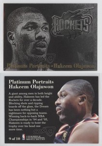 1996-97 Fleer Metal Platinum Portraits Hakeem Olajuwon #9 HOF
