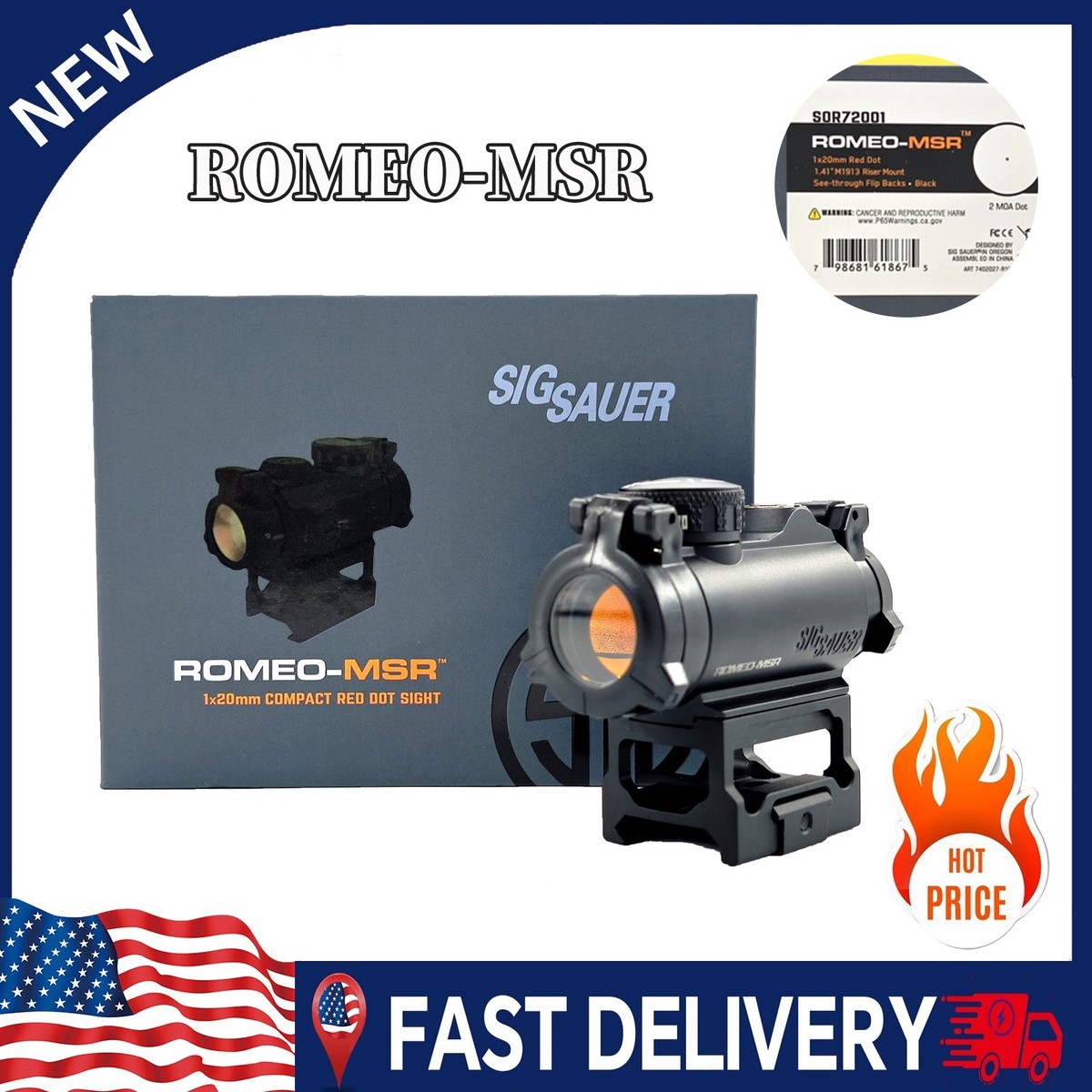 SIG SAUER ROMEO-MSR Red Dot Sight - SOR72001 for sale online