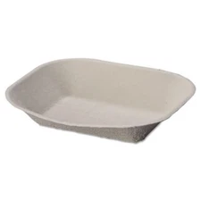 Huhtamaki JUST Savaday Molded Fiber Food Tray, 9 X 7, Beige, 250/bag, 500/carton