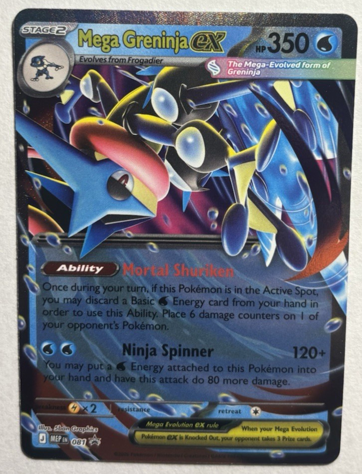 Mega Greninja ex MEP 081 Black Star Promo Pokémon TCG Holo NM