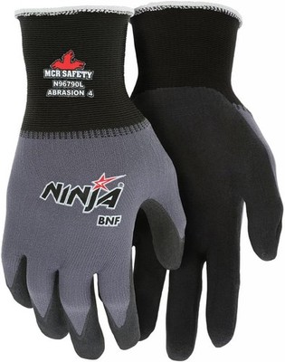 Gloves N96790S Ninja BNF 15 Gauge Nylon/Spandex Shell with NFT Coated Palm &