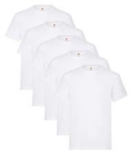 Fruit Of The Loom 61212 Men's Heavy Cotton Plain T-Shirts 5 pack