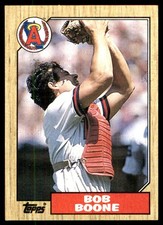 Bob Boone 1987 Topps #166 California Angels MLB READ FREE SHIPPING AutographDen