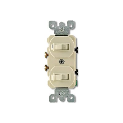 Leviton 15 amps Single Pole Toggle Switch Ivory 05224-2IS