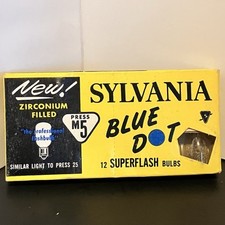 Vintage 12 Sylvania Blue Superflash Flash Bulbs M5 Zirconium