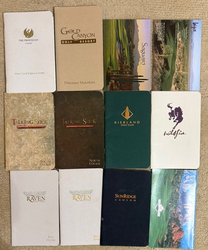 Lot of 12 Golf Yardage Guides From Arizona