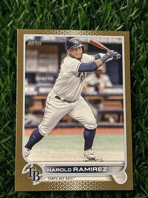 2022 Topps Update Gold Foil Harold Ramirez #US67 Tampa Bay Rays